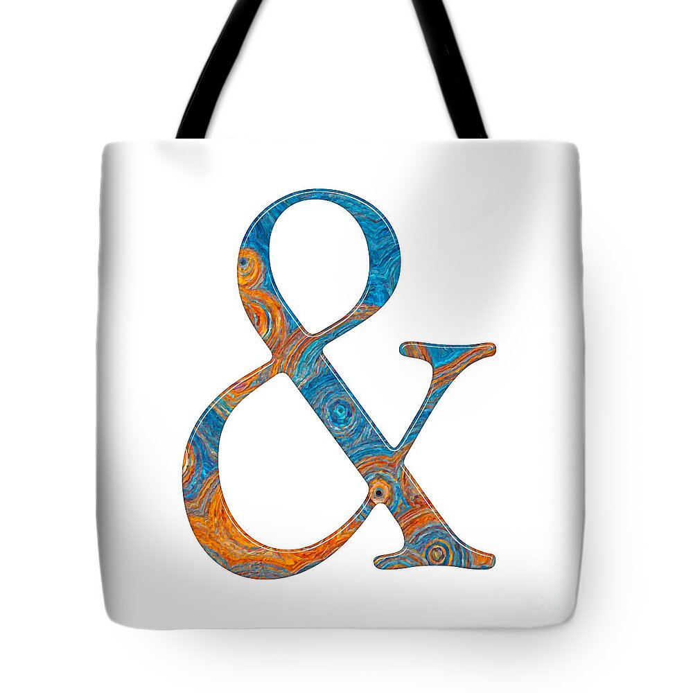 Christian Alphabet Tote Bag featuring the mixed media Christian Alphabet. Ampersand by Mark Lawrence