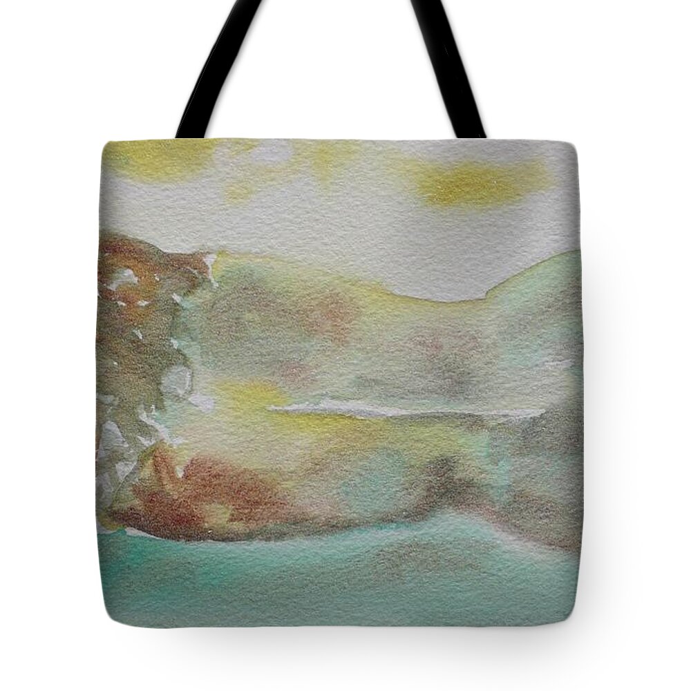 Woman Tote Bag featuring the painting Christina by Anna Ruzsan