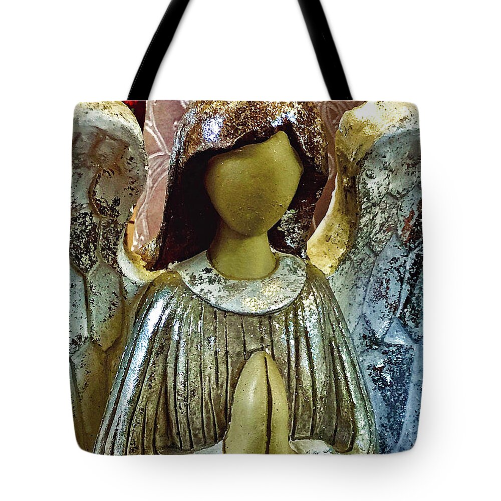 Christmas Tote Bag featuring the photograph Christmas Angel by Kerry Obrist