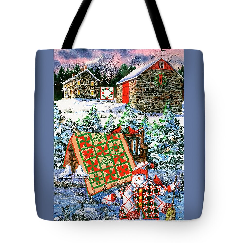 Christmas Tote Bag featuring the painting Christmas Cheer by Diane Phalen