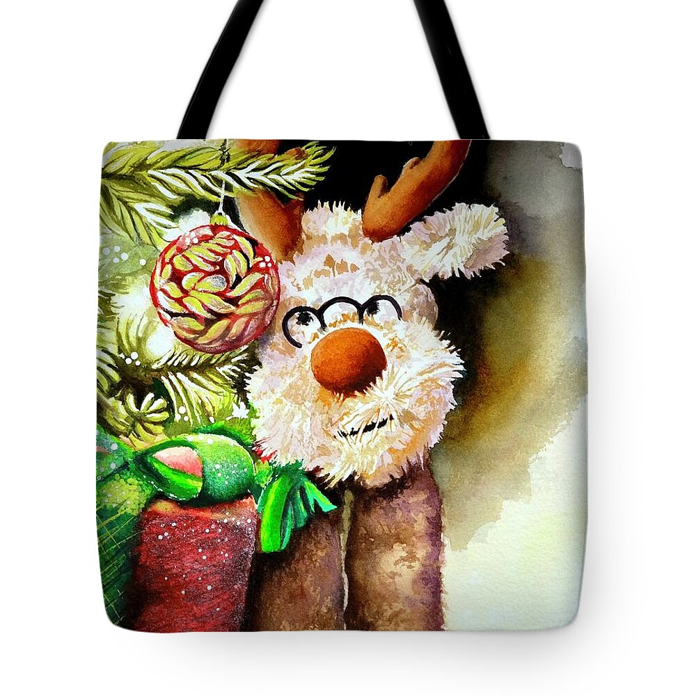 Christmas Tote Bag featuring the painting Christmas by Jeanette Ferguson