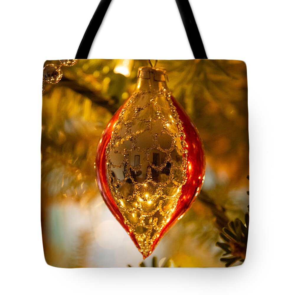 Ornament Tote Bag featuring the photograph Christmas Memory by Linda Bonaccorsi
