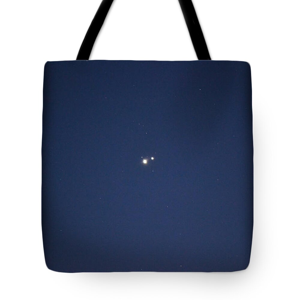 Night Tote Bag featuring the photograph Christmas Star 2020 Texas by Gaby Ethington