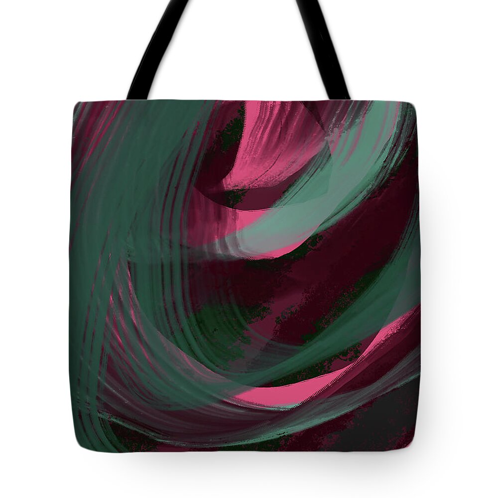  Tote Bag featuring the digital art Christmas Swirls by Michelle Hoffmann
