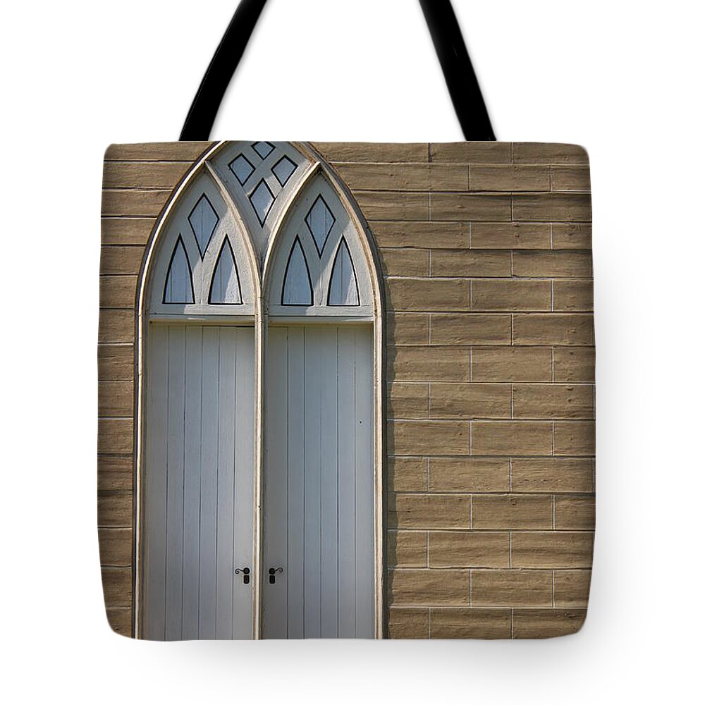 St. Augustine's Church Tote Bag featuring the photograph Church Door, St. Augustine's by Callen Harty