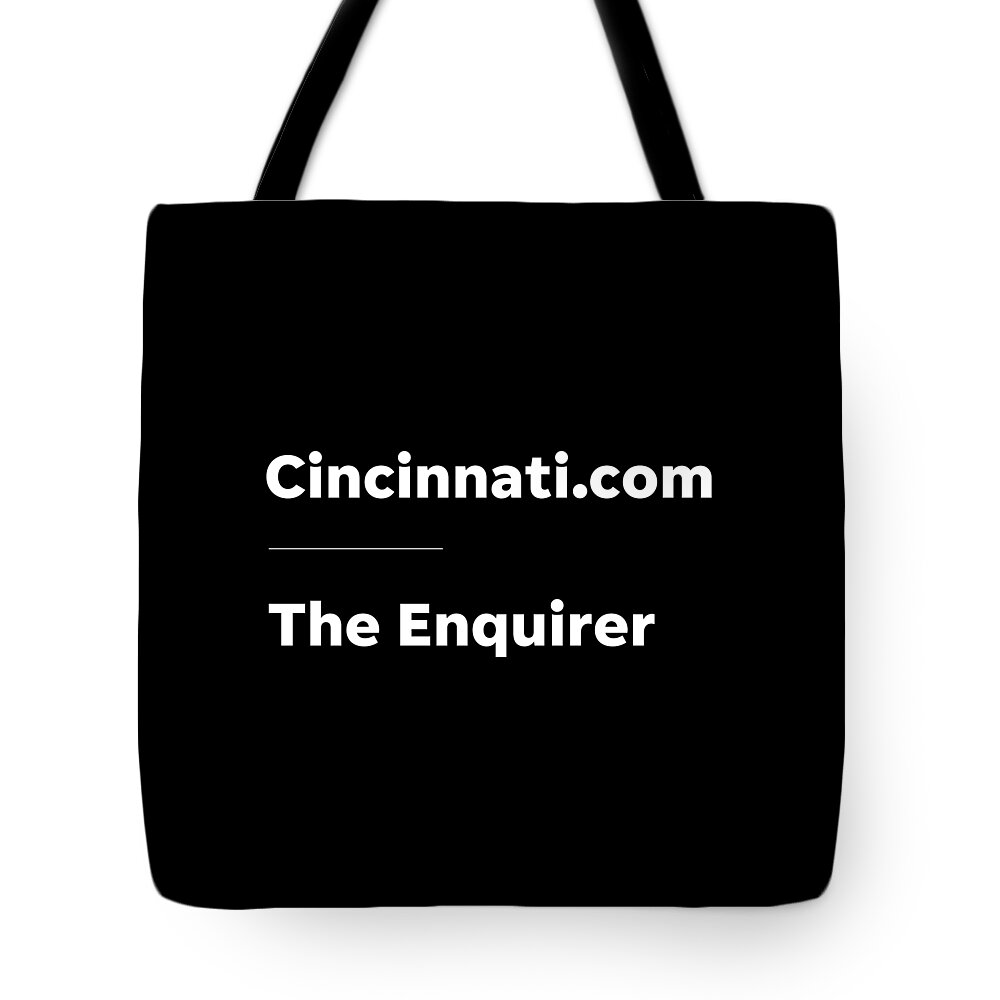Cincinnati Tote Bag featuring the digital art Cincinnati.com The Enquirer White Logo by Gannett Co
