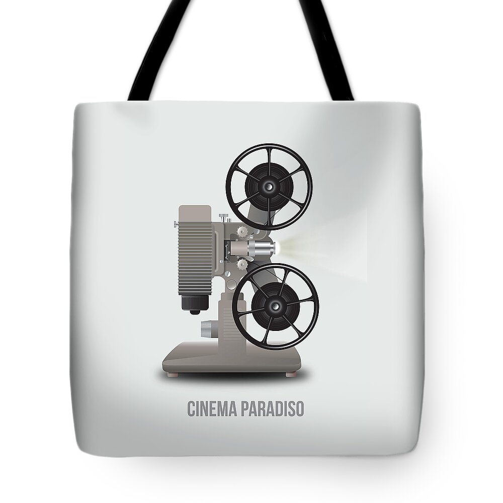 Cinema Paradiso Tote Bag featuring the digital art Cinema Paradiso - Alternative Movie Poster by Movie Poster Boy