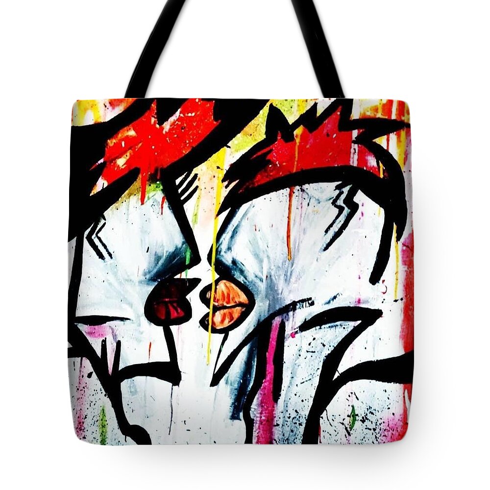 Abstract Art Fun Color City Original Works Love Happy Joy Art Collector Tote Bag featuring the painting Citi trends by Shemika Bussey