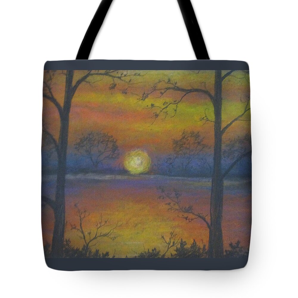Sunset Tote Bag featuring the painting Citric Pleasing by Jen Shearer