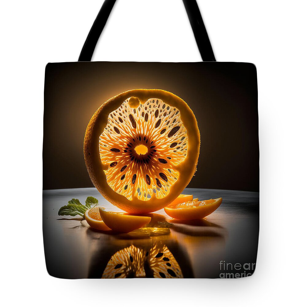  Tote Bag featuring the digital art Citrus Sun I by Jay Schankman