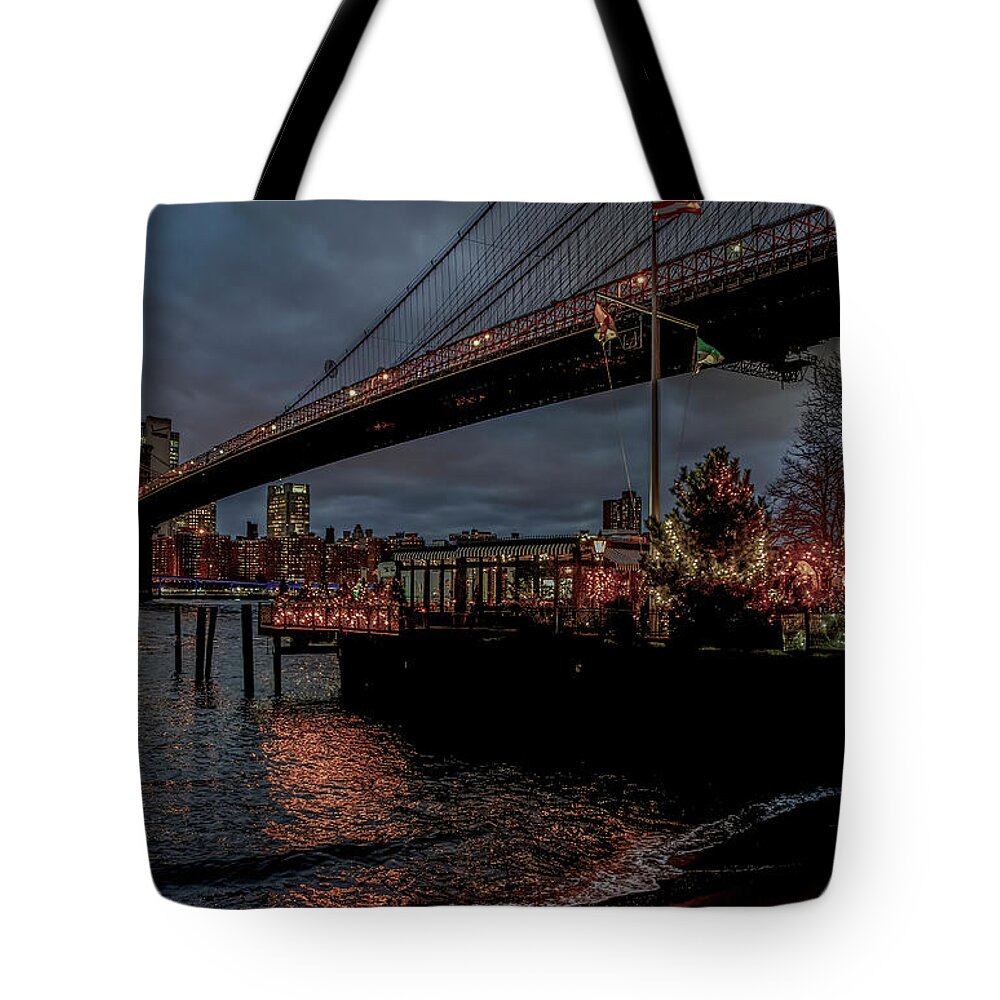 New York City Tote Bag featuring the photograph City Lights by Regina Muscarella