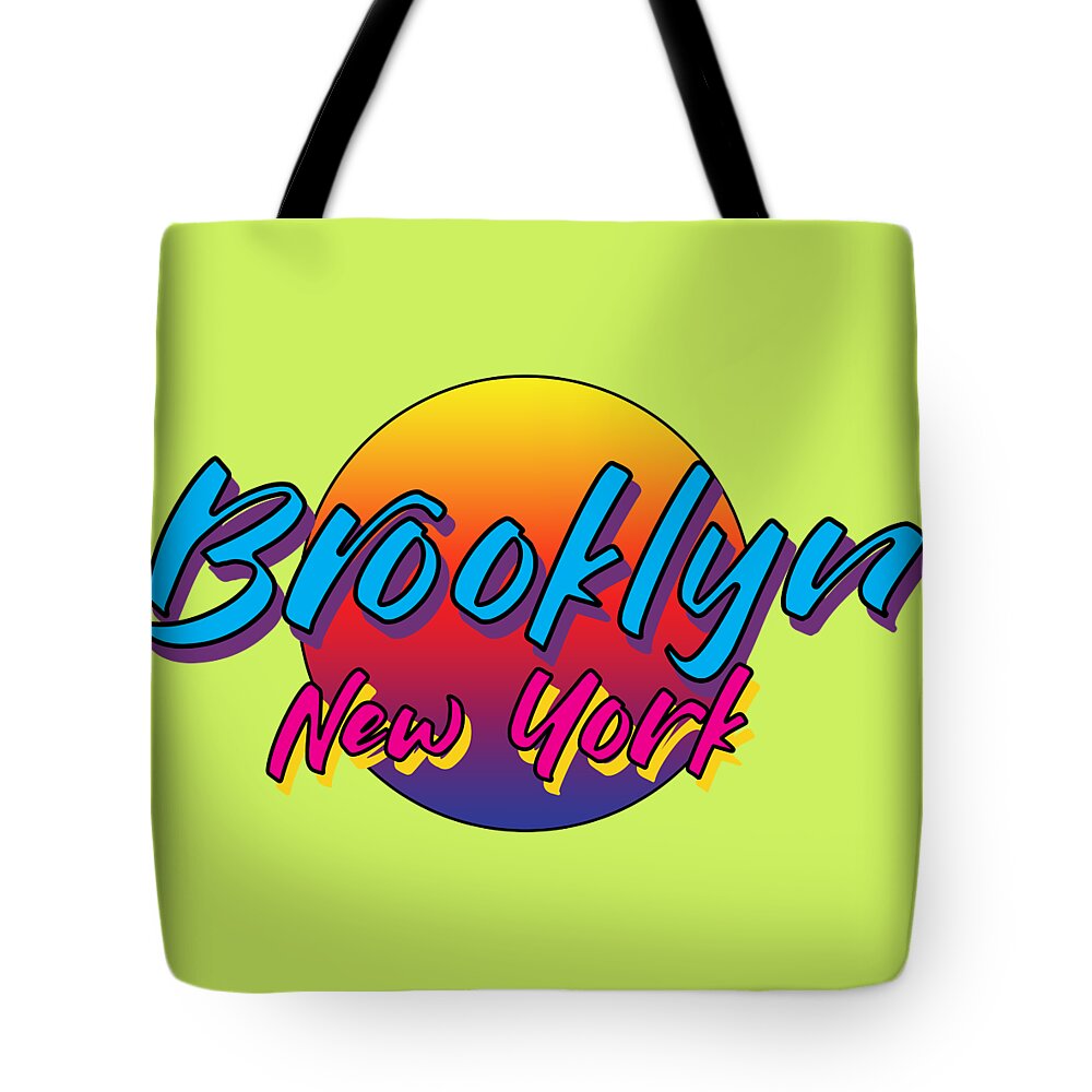 City Zen Tote Bag featuring the digital art City Zen Brooklyn by Christopher Lotito