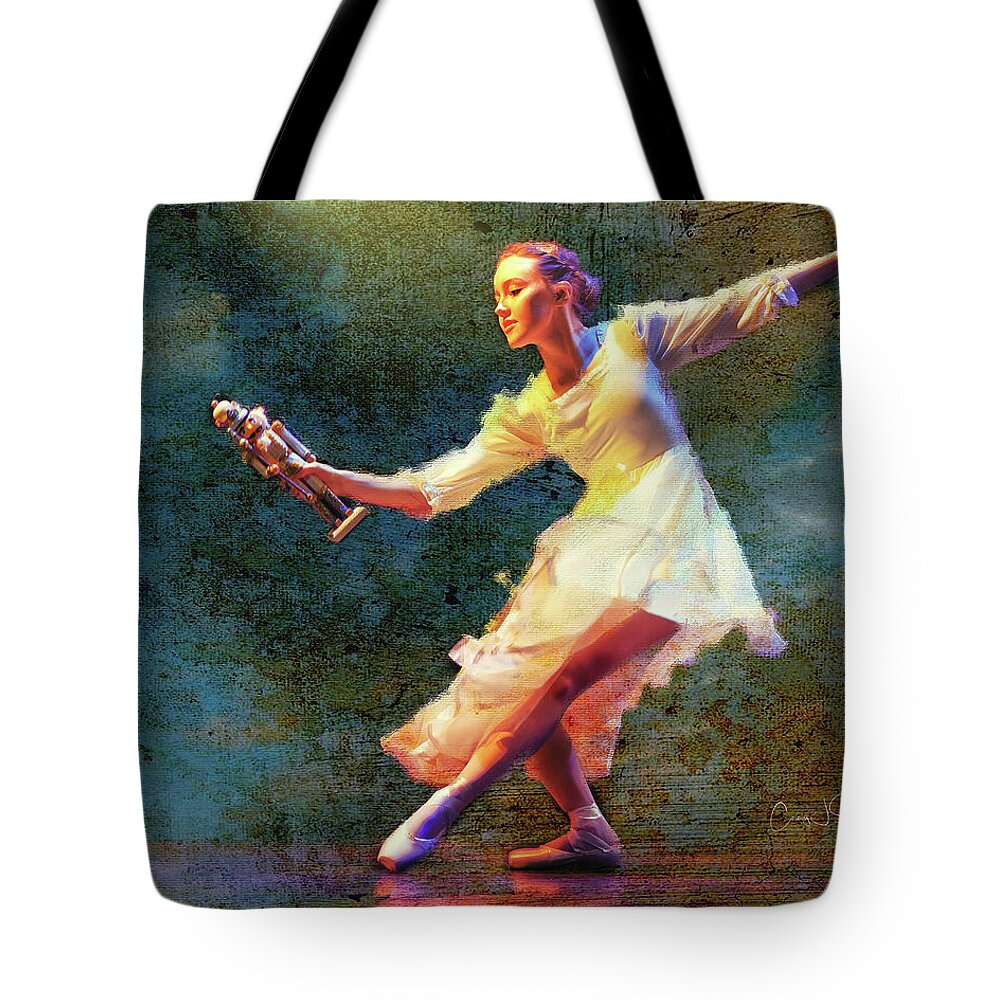 Ballerina Tote Bag featuring the photograph Claire_Gracie in Nutcracker by Craig J Satterlee