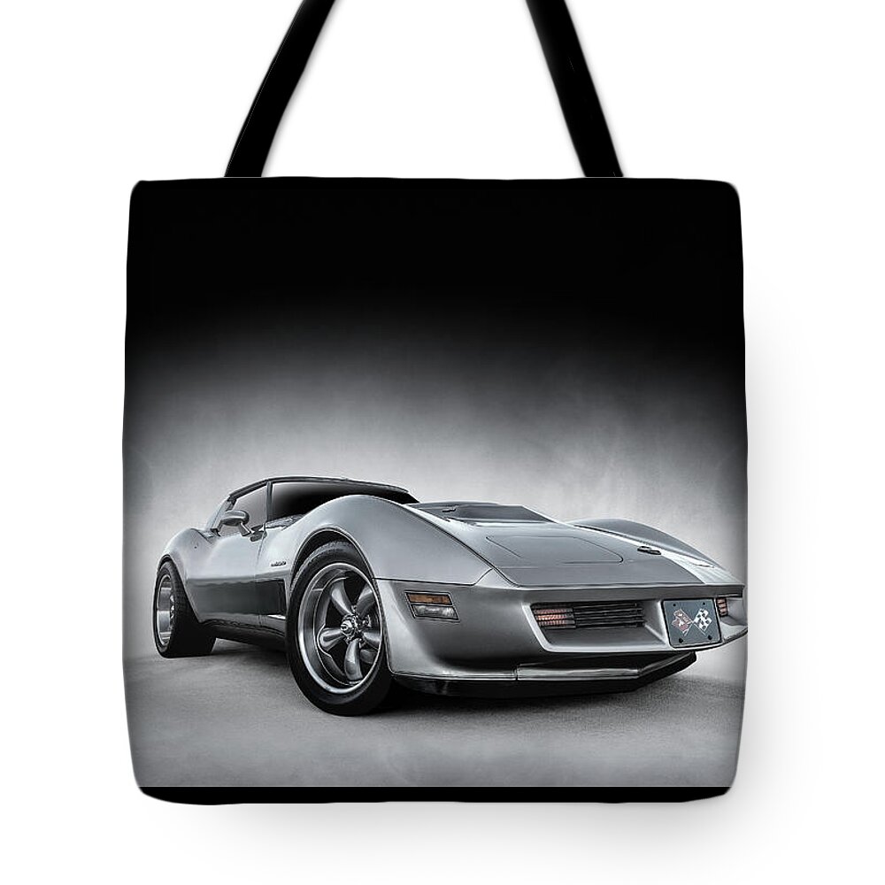Corvette Tote Bag featuring the digital art Classic C3 Corvette by Douglas Pittman