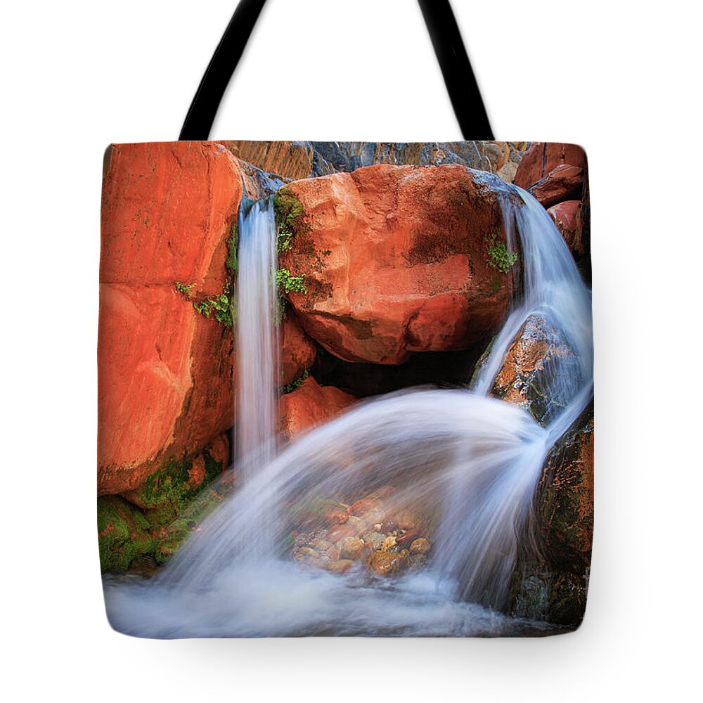 America Tote Bag featuring the photograph Clear Creek Falls by Inge Johnsson