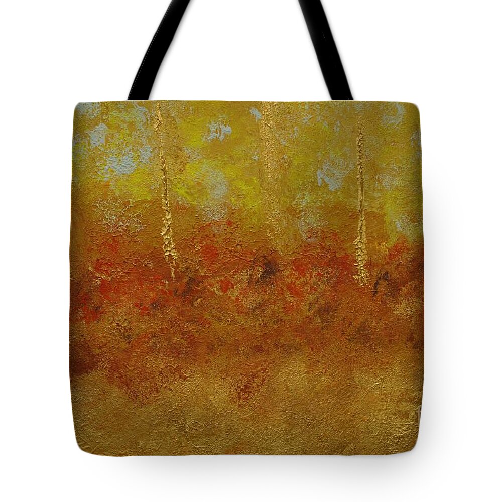 Abstract Tote Bag featuring the painting Skies Over Western Wildfires by Jimmy Clark