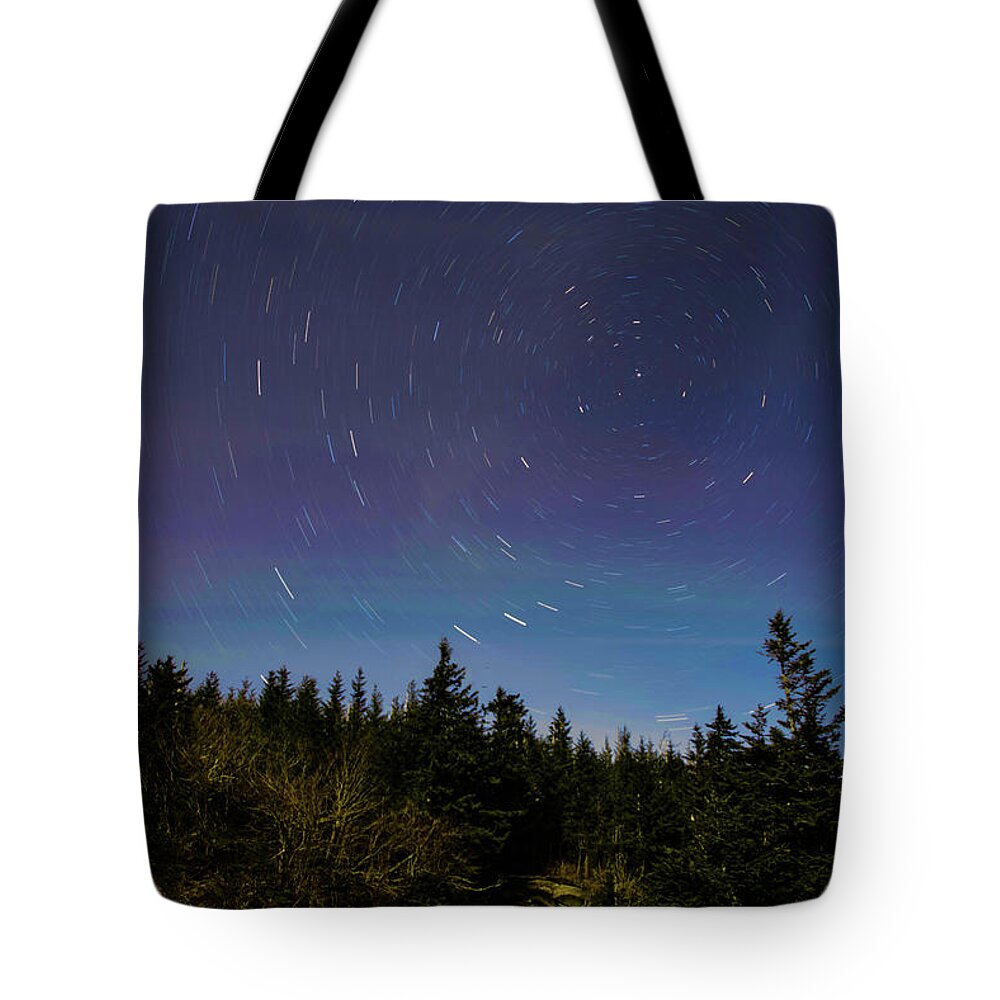 Art Prints Tote Bag featuring the photograph Clingmans Dome Star Trail by Nunweiler Photography