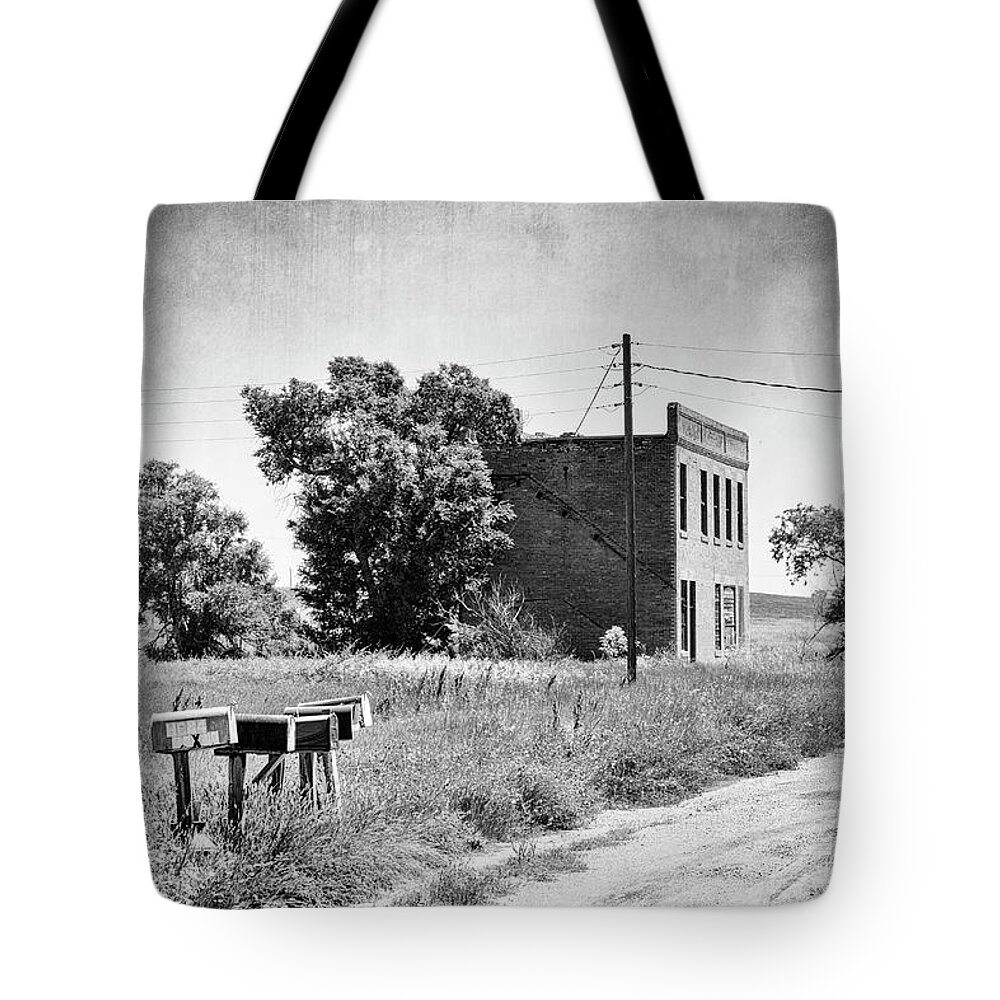 Ghost Town Tote Bag featuring the photograph Closed for Business in Cottonwood South Dakota by Mary Lee Dereske
