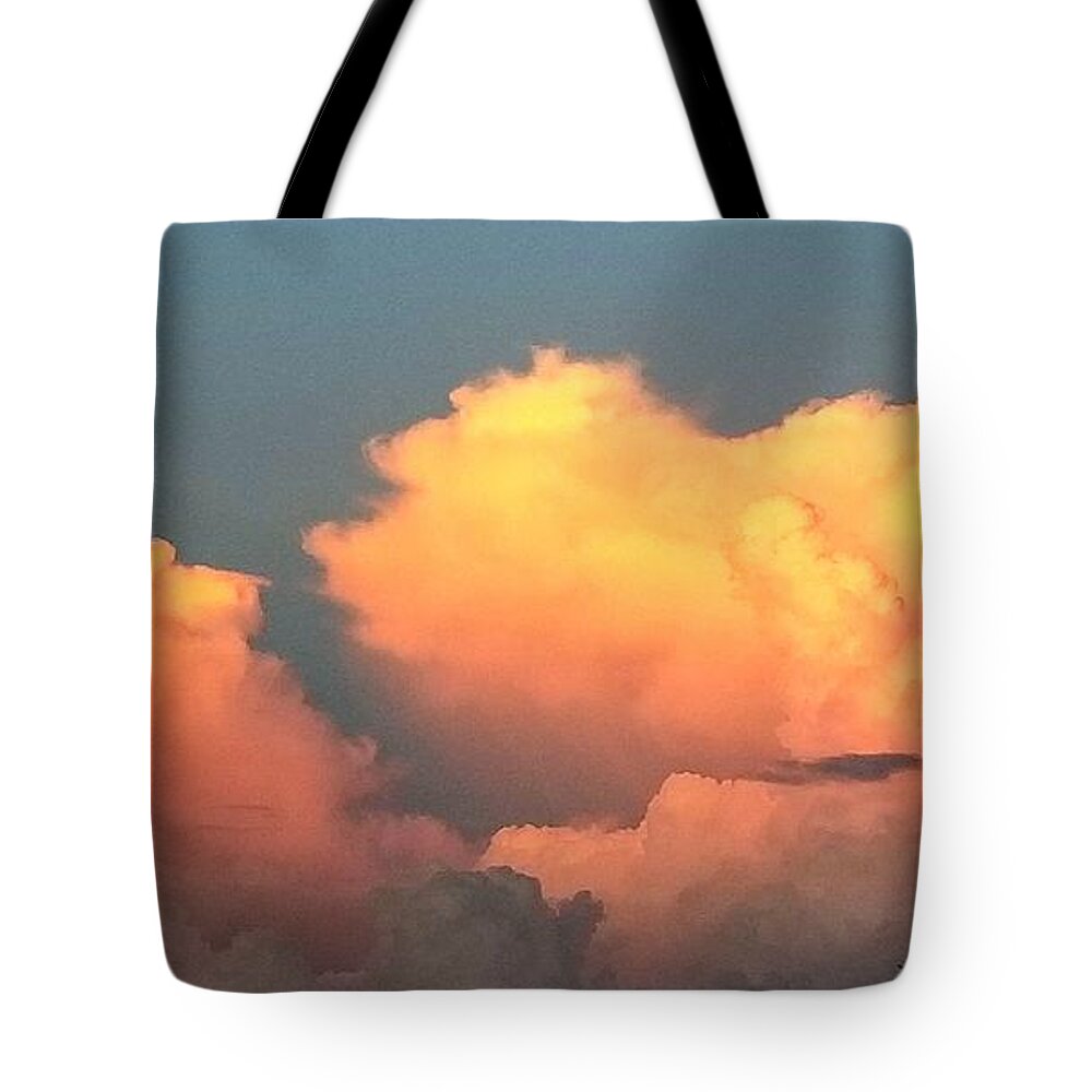 Cloud Tote Bag featuring the photograph Cloud Blush by Tina Mitchell