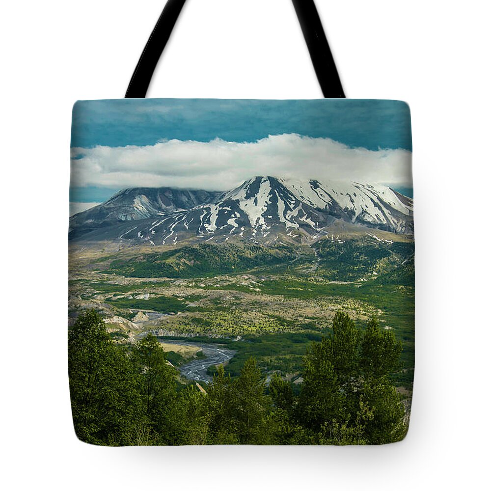 Mount St Helens Tote Bag featuring the photograph Cloud Capped by Doug Scrima