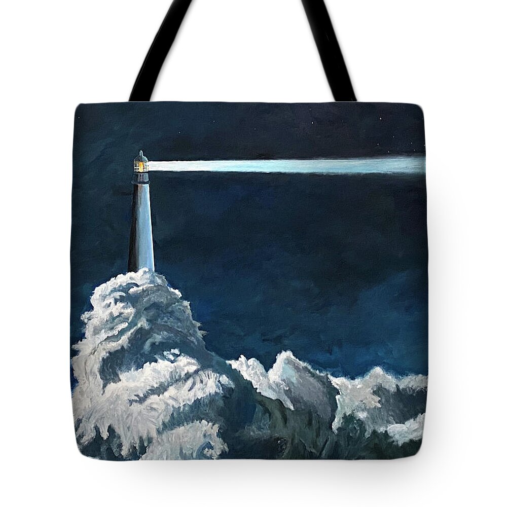 Nighttime Sky Tote Bag featuring the photograph Cloud Station #59 by Thomas Blood