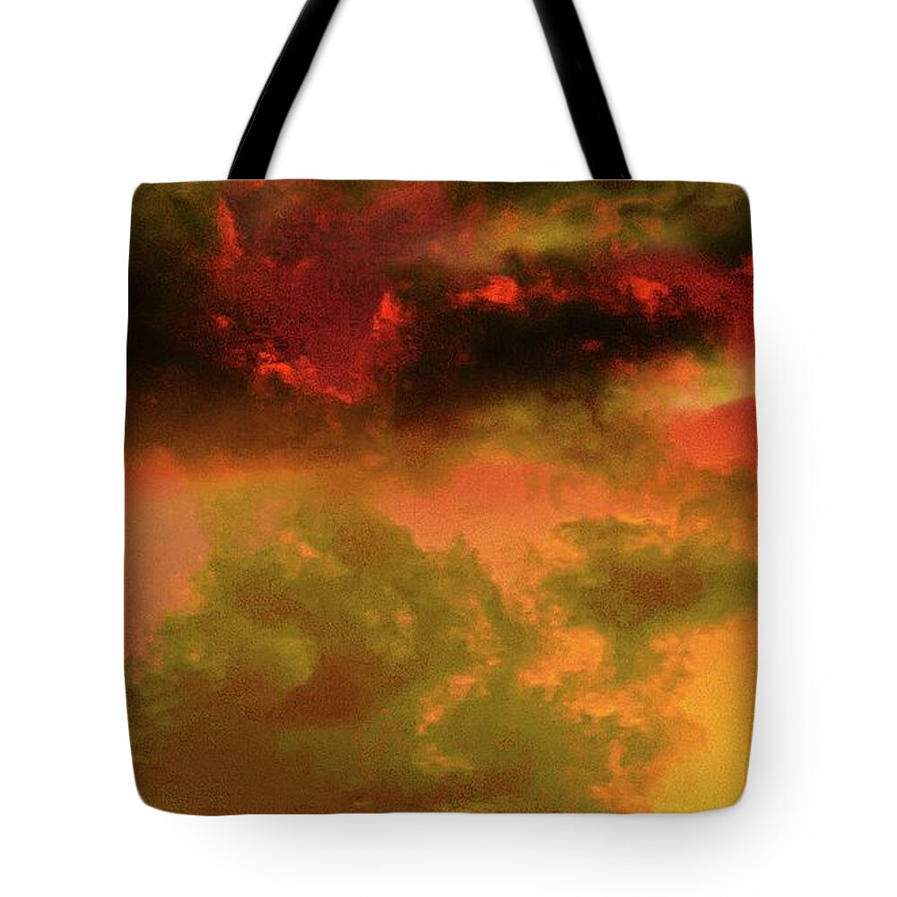 Clouds Tote Bag featuring the digital art Cloud Turmoil by Glenn Hernandez