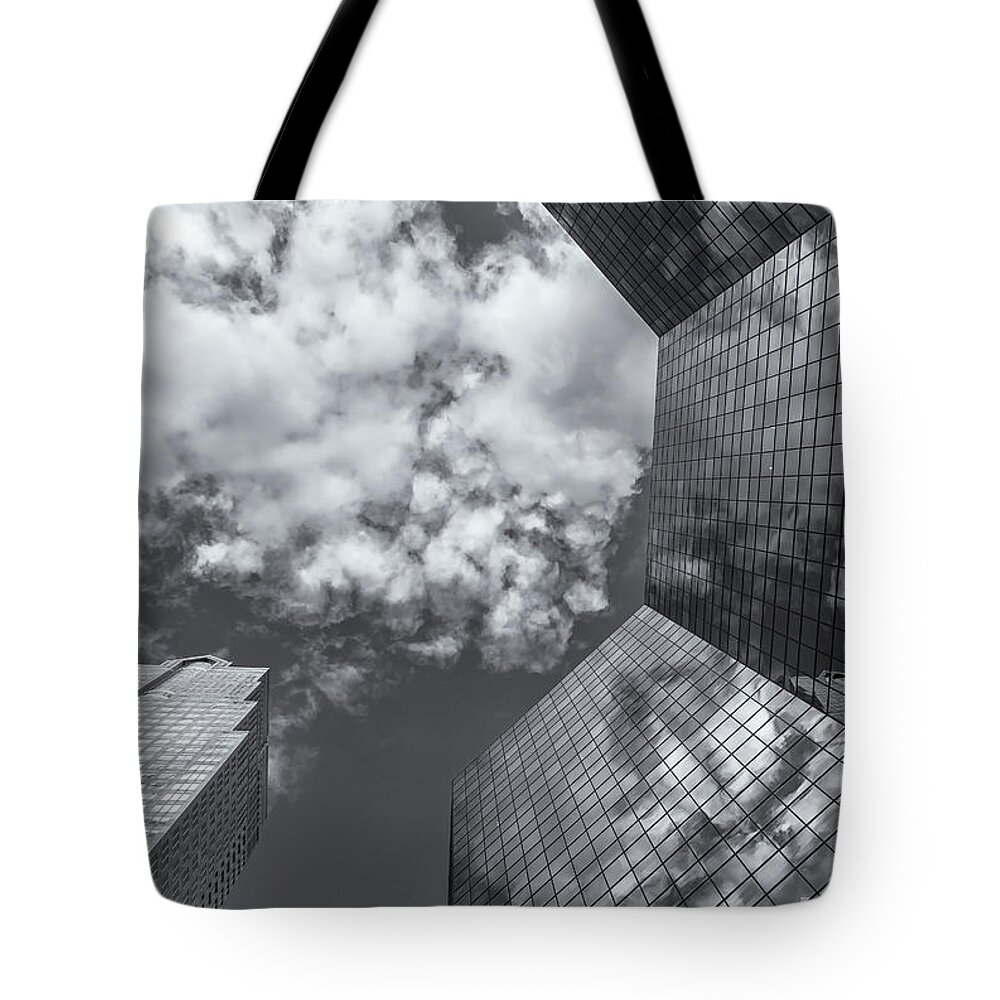 Alberta Tote Bag featuring the photograph Clouds Bw by Jonathan Nguyen