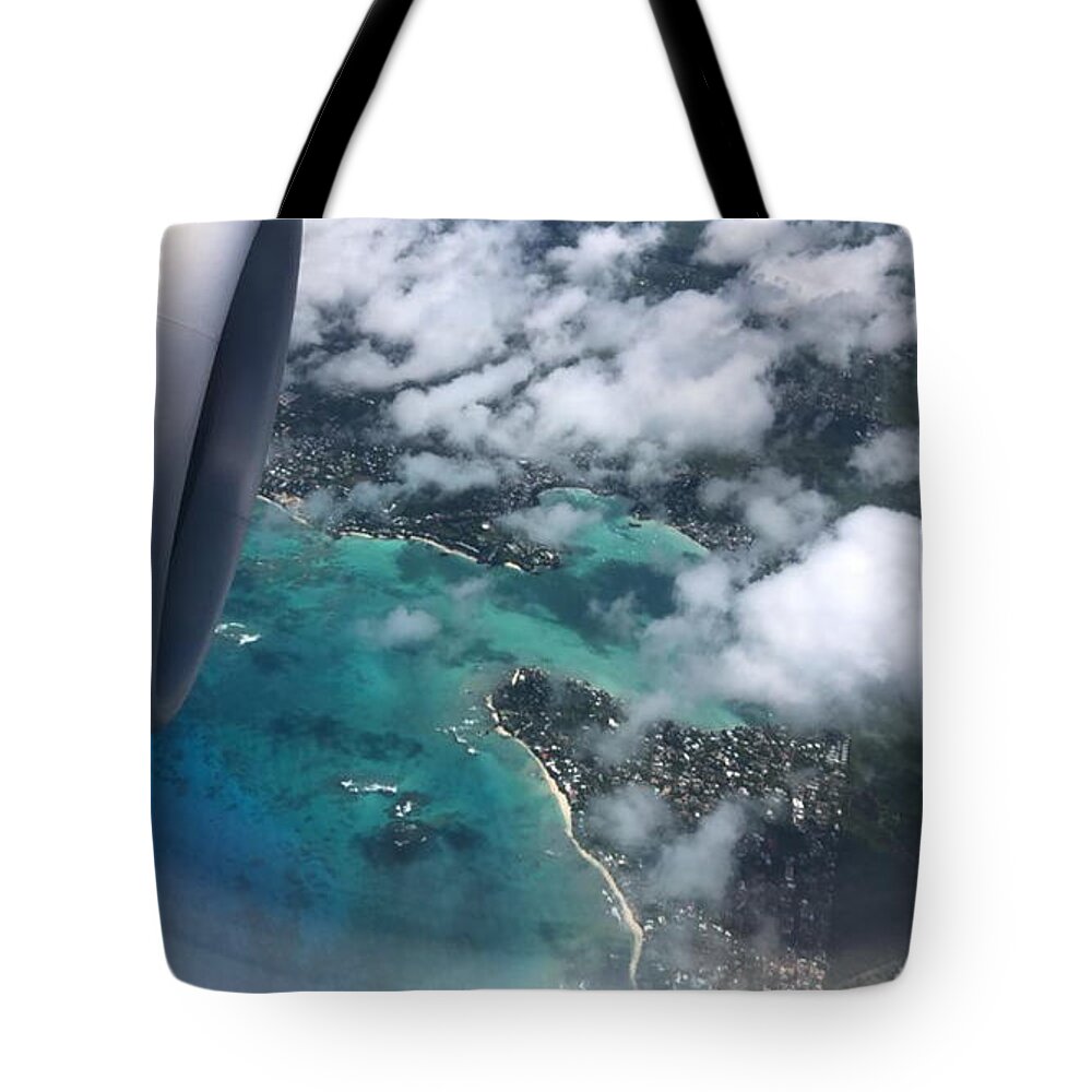 All Tote Bag featuring the digital art Clouds from a Plane KN18 by Art Inspirity