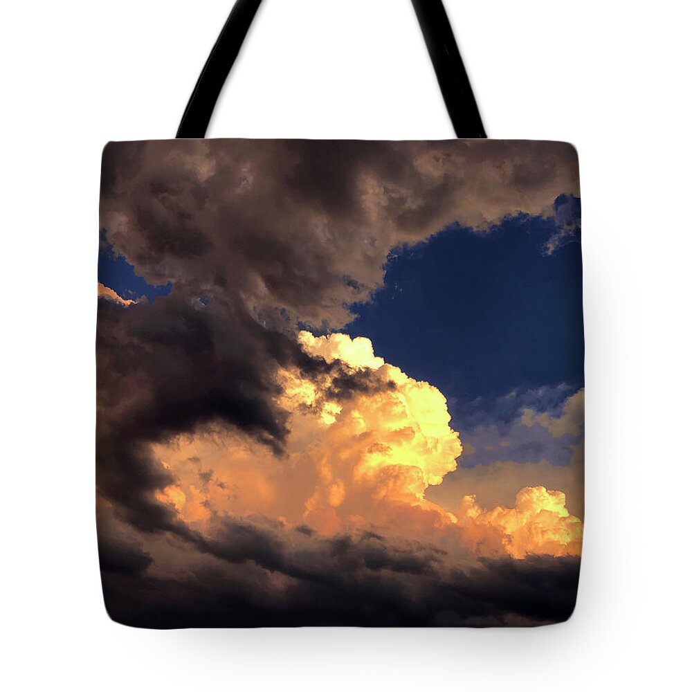 Clouds Tote Bag featuring the photograph Cloudscape thunder head by Steve Karol