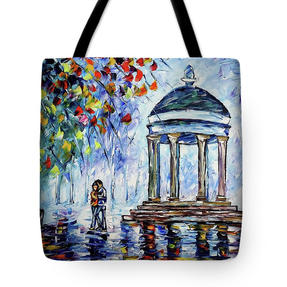 Foggy Day Tote Bag featuring the painting Cloudy Afternoon by Mirek Kuzniar