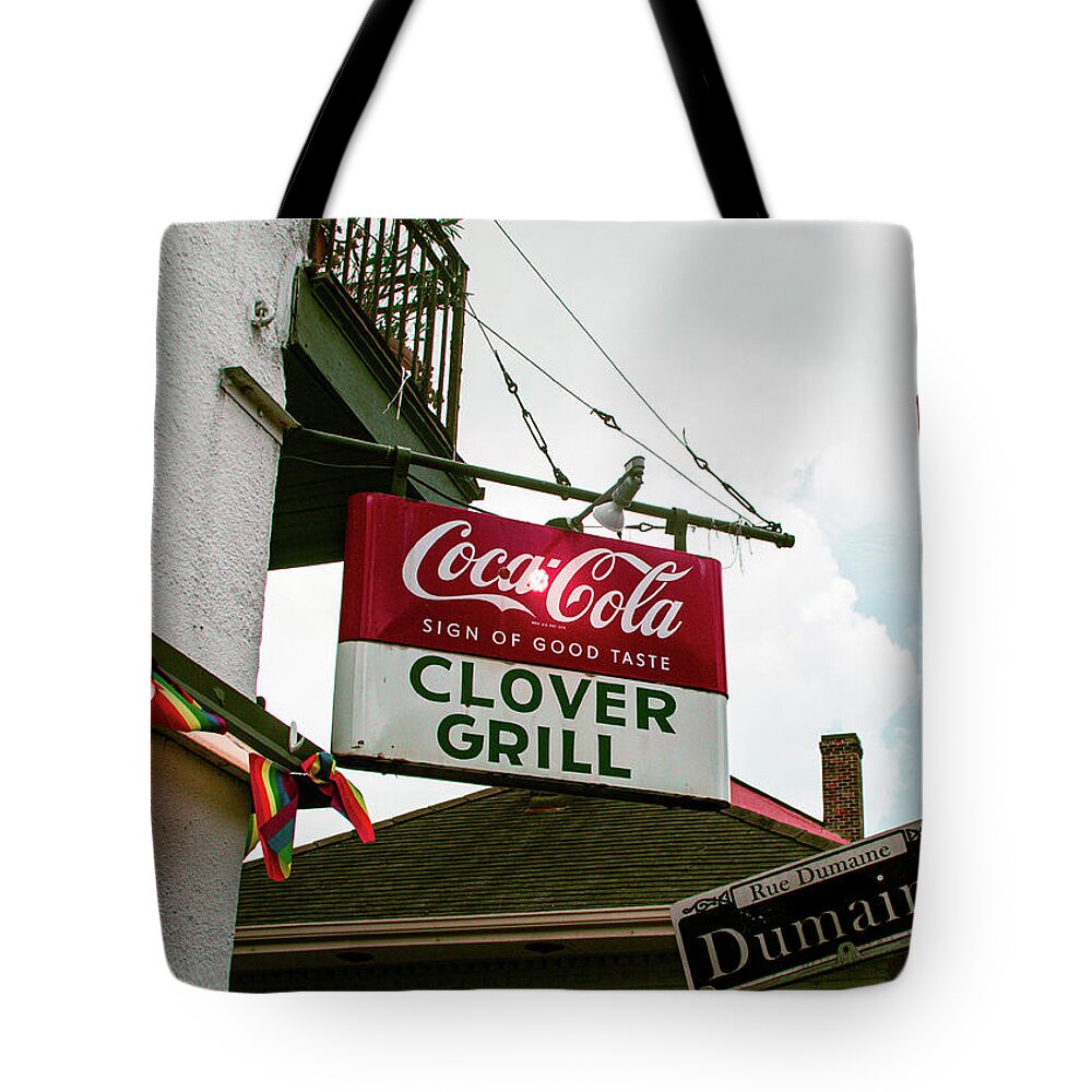 Neworleans Tote Bag featuring the photograph Clover Grill by Jame Hayes