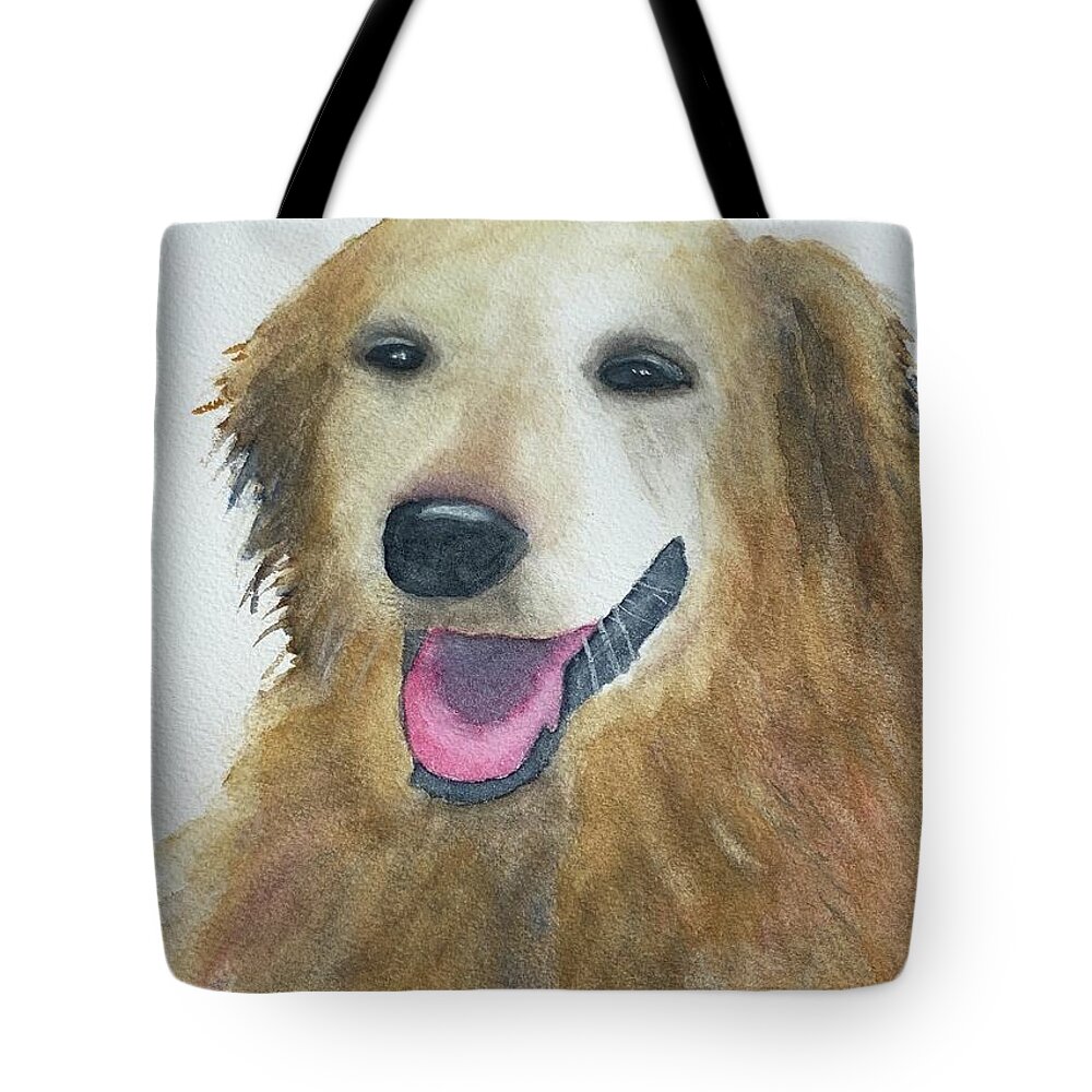 Golden Retriever Tote Bag featuring the painting Clover by Sue Carmony