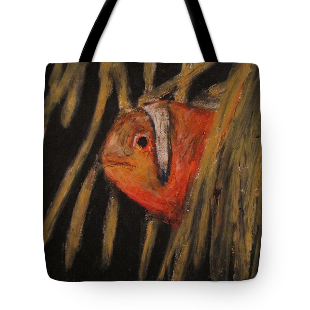 Clown Fish Tote Bag featuring the painting Clown Fishy by Jen Shearer