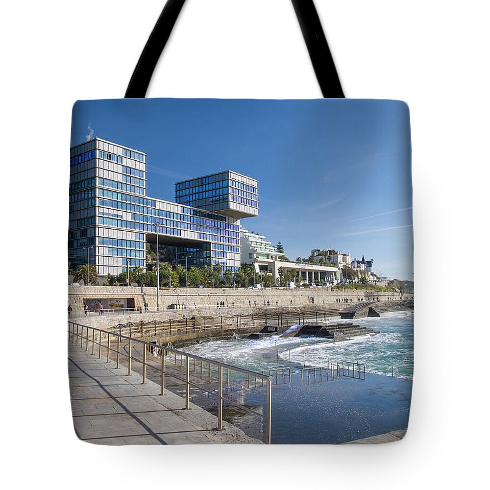 People Tote Bag featuring the photograph coastal path Cascais by David L Moore
