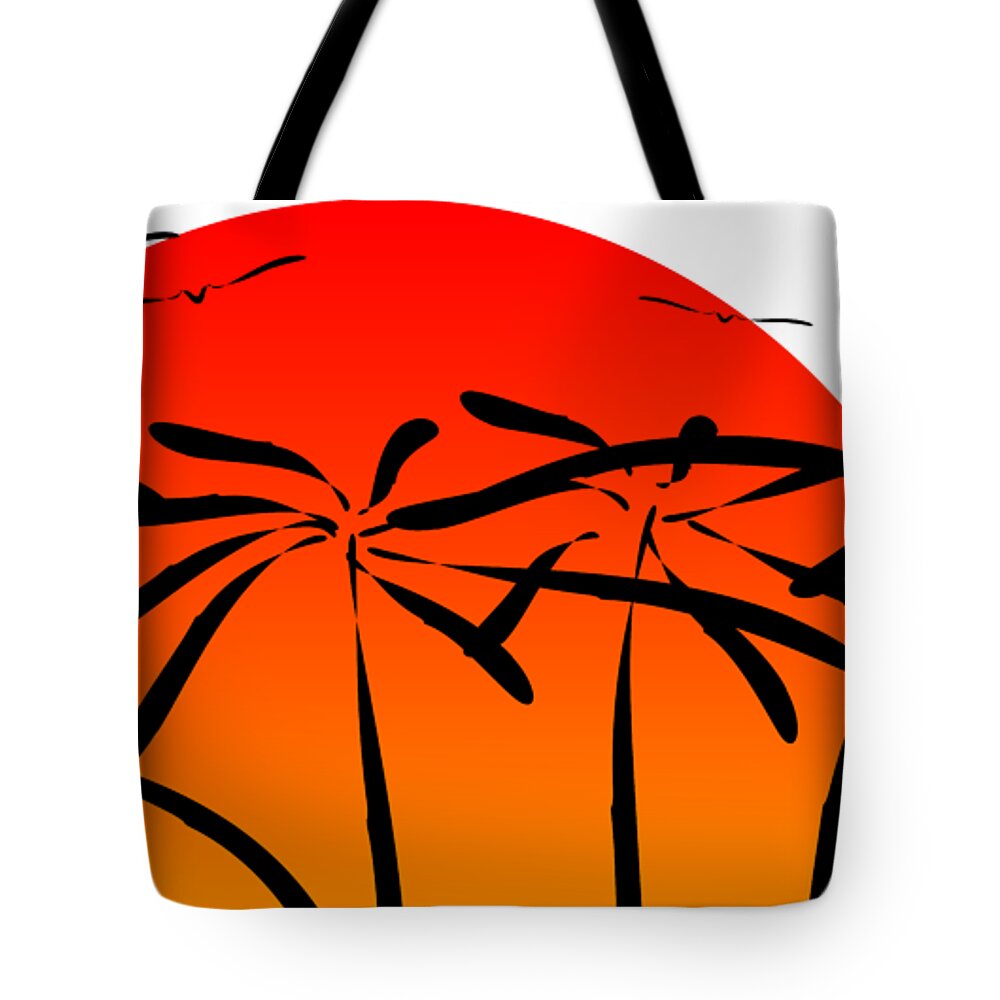 Coconut Tote Bag featuring the digital art Coconut Palm by Piotr Dulski