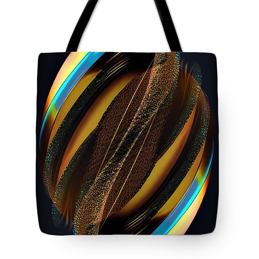 Abstract Tote Bag featuring the digital art Cocoon by David Manlove