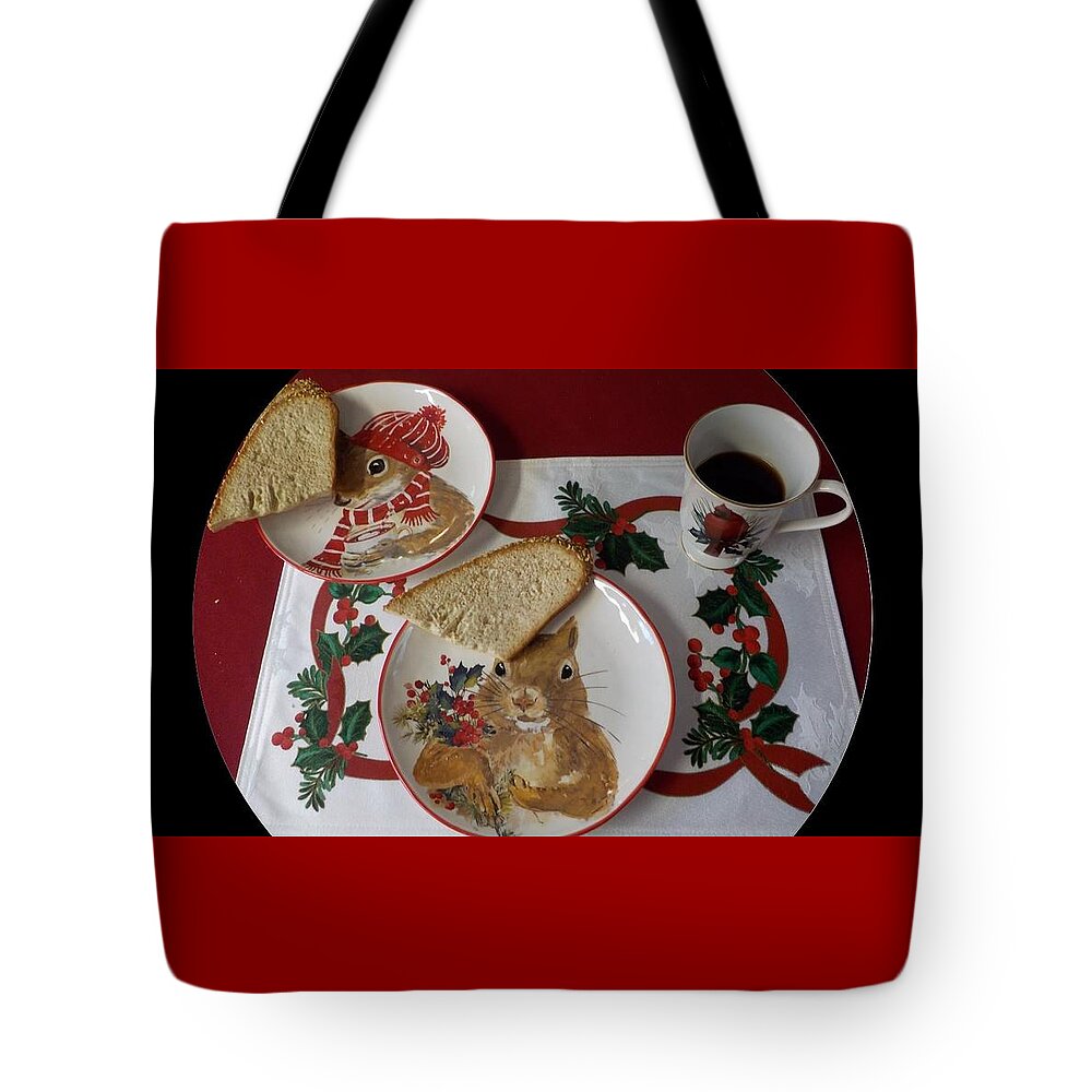 Coffee Tote Bag featuring the photograph Coffee and Winter Place Setting by Nancy Ayanna Wyatt