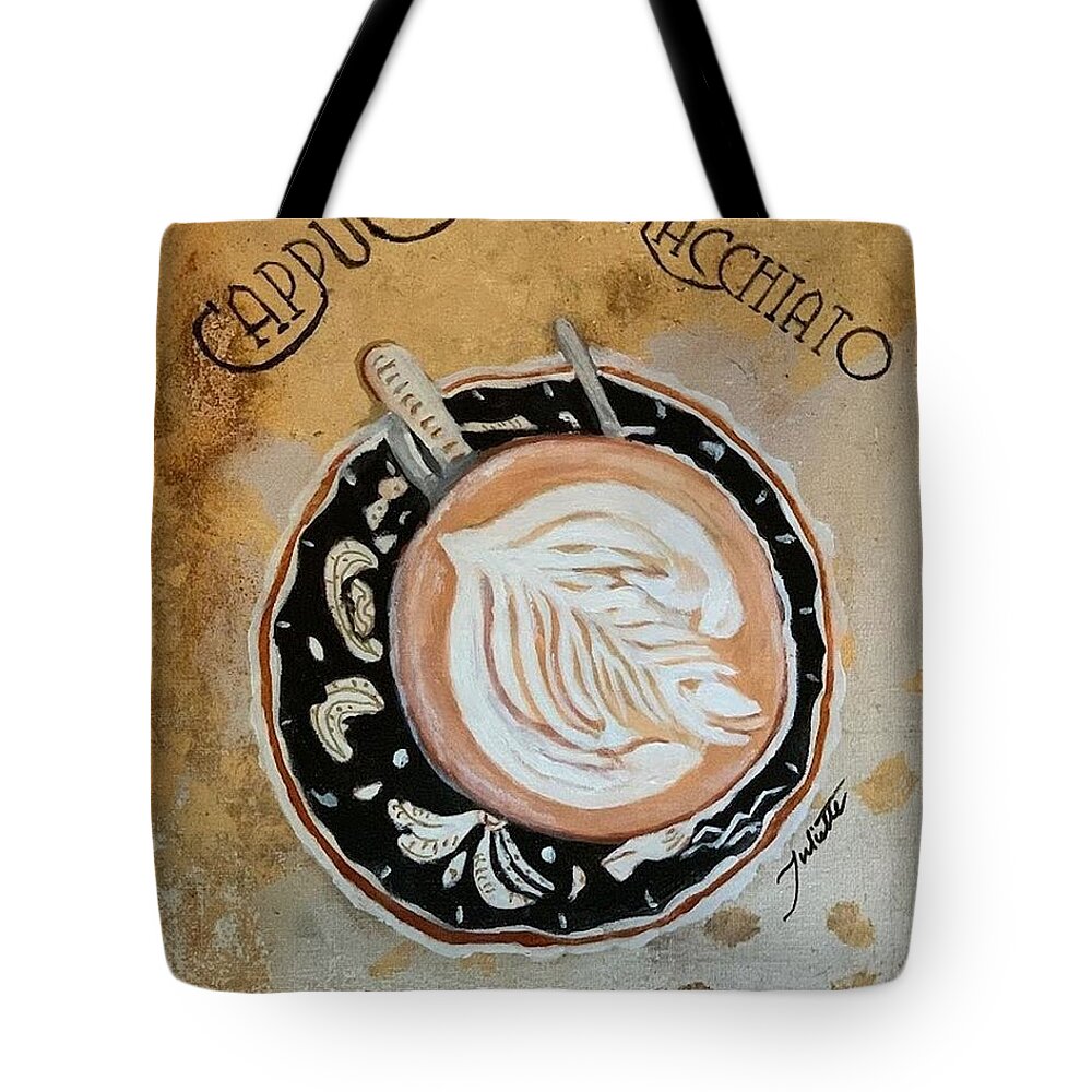 Coffee Tote Bag featuring the painting Coffee Time by Juliette Becker