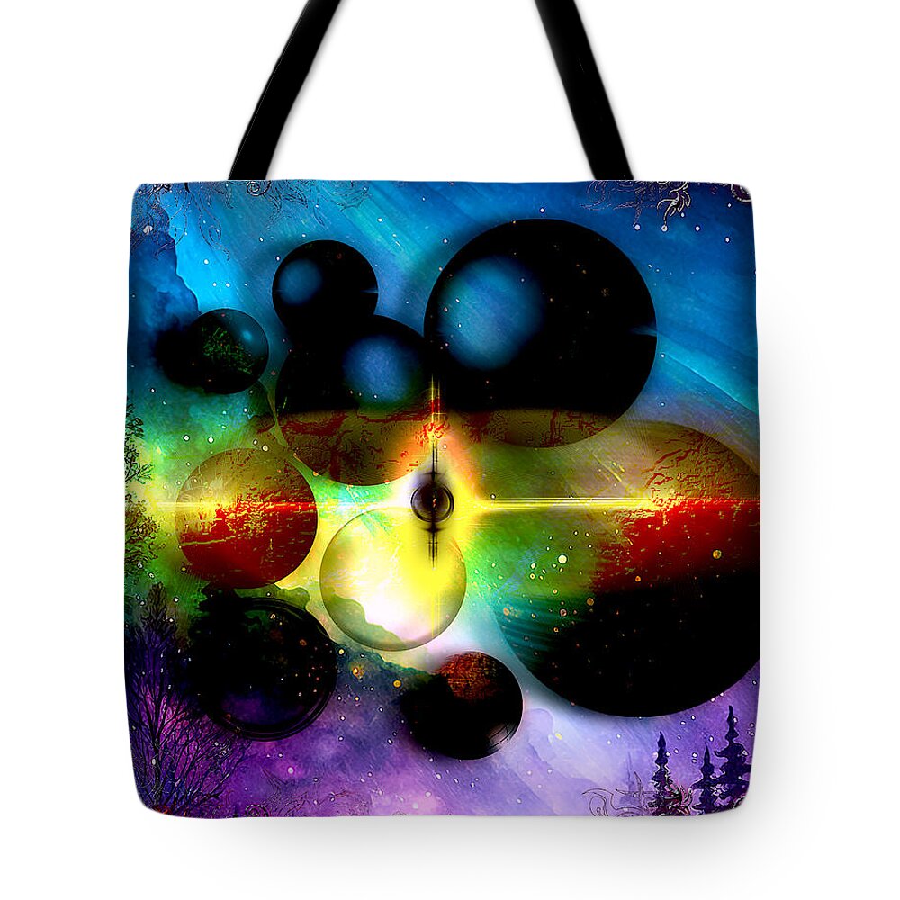 Orb Tote Bag featuring the digital art Cold Hearted Orb by Michael Damiani