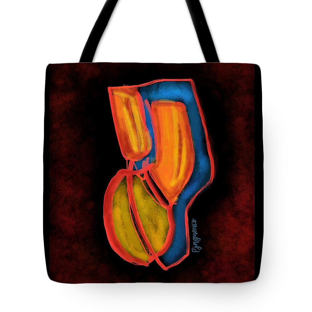 Collage Tote Bag featuring the digital art Collage #21 by Ljev Rjadcenko