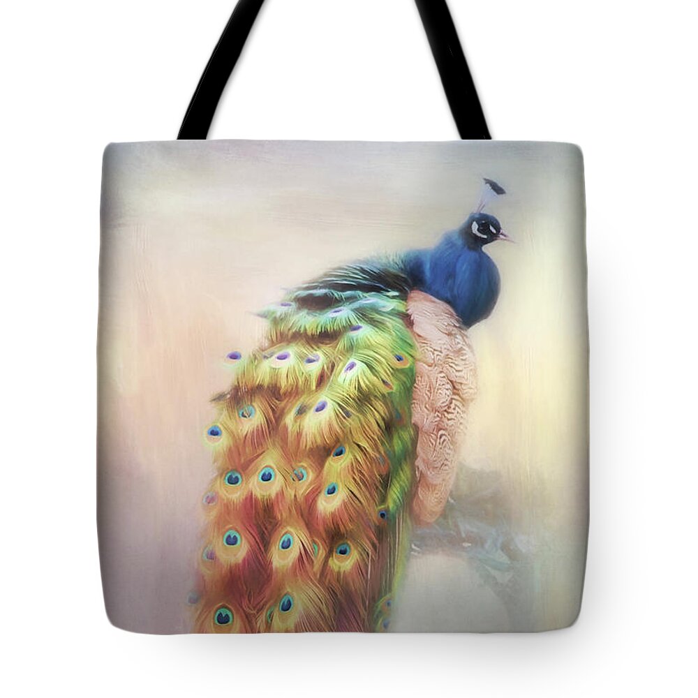 Color Of My Love Tote Bag featuring the photograph Color Of My Love - Peacock Art by Jordan Blackstone