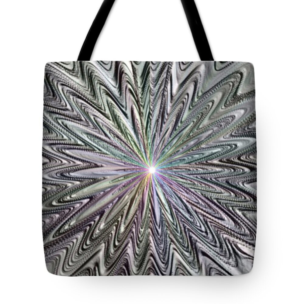 Silver Tote Bag featuring the digital art Color Splash by Designs By L