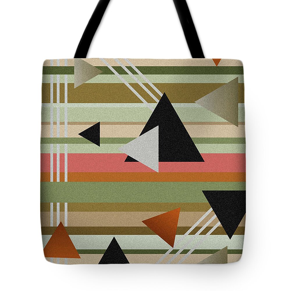 Staley Tote Bag featuring the digital art Colorful Abstract 3V by Chuck Staley