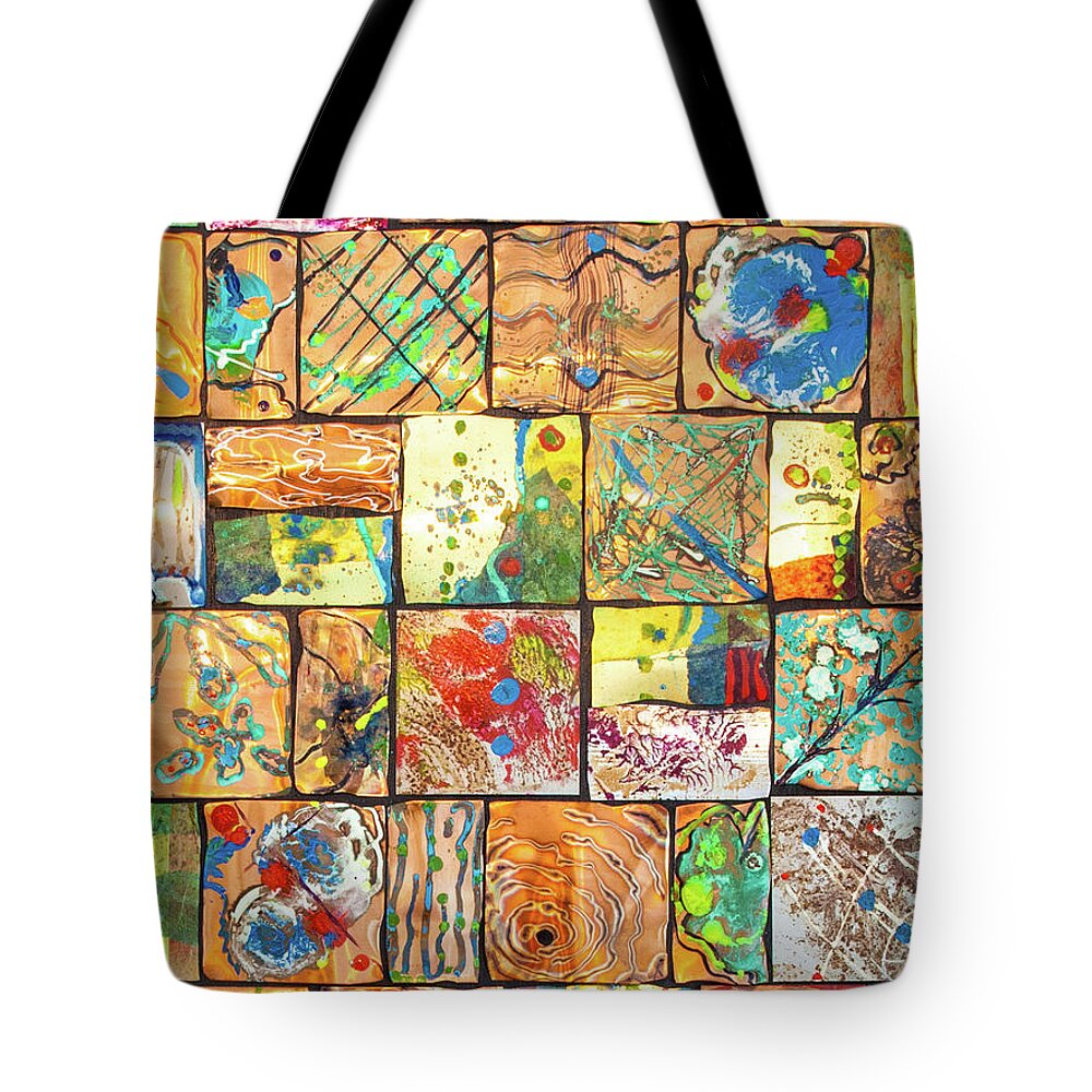 Abstract Tote Bag featuring the photograph Colorful Abstract Squares by Jo Ann Tomaselli