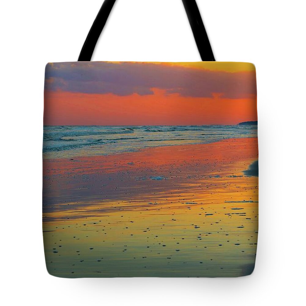 South Tote Bag featuring the photograph Colorful Atlantic Ocean Sunset by Dennis Schmidt