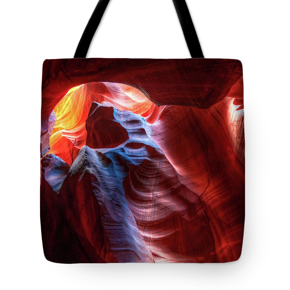 America Tote Bag featuring the photograph Colorful Layers of Antelope Canyon by Gregory Ballos