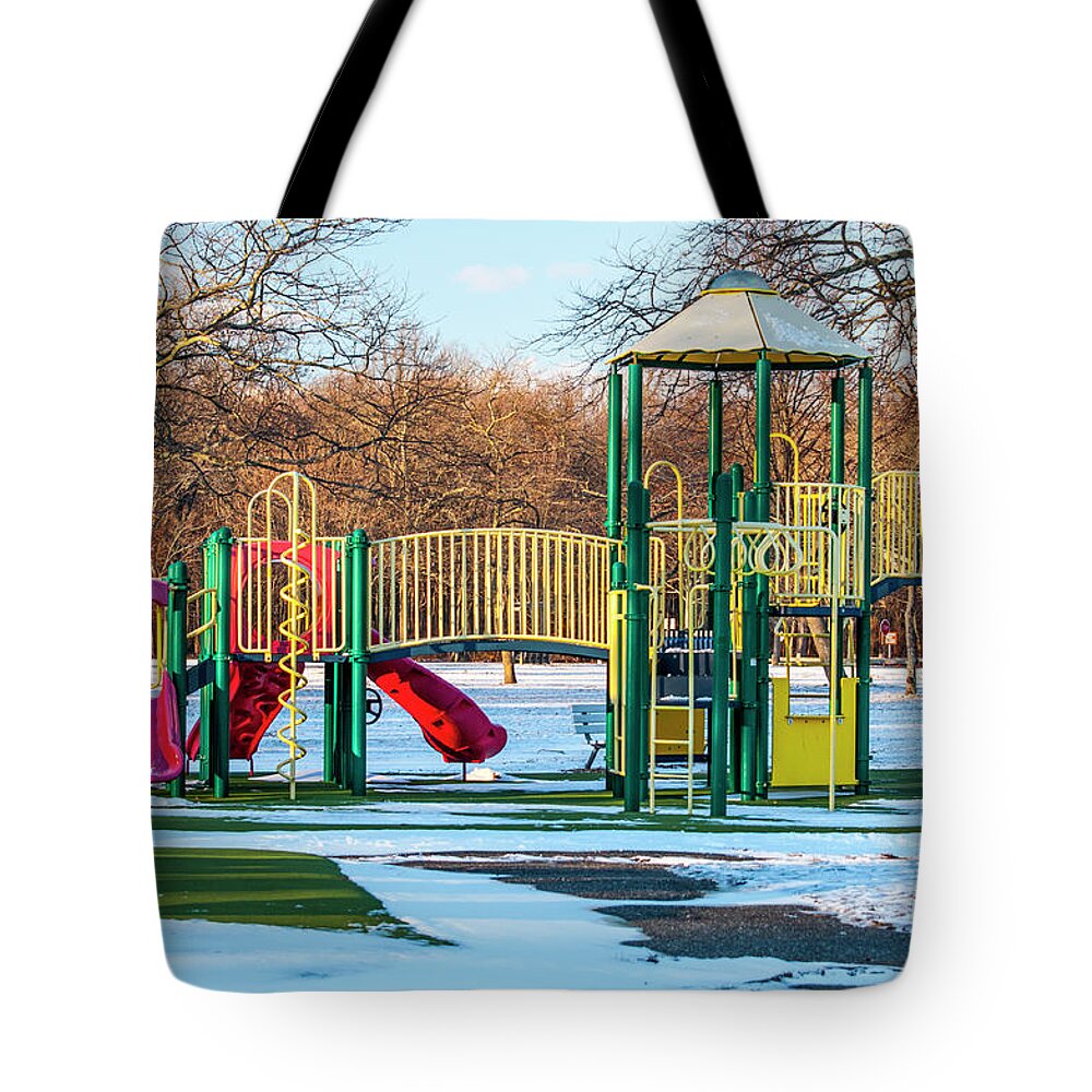 Colorful Tote Bag featuring the photograph Colorful Playground by Cathy Kovarik