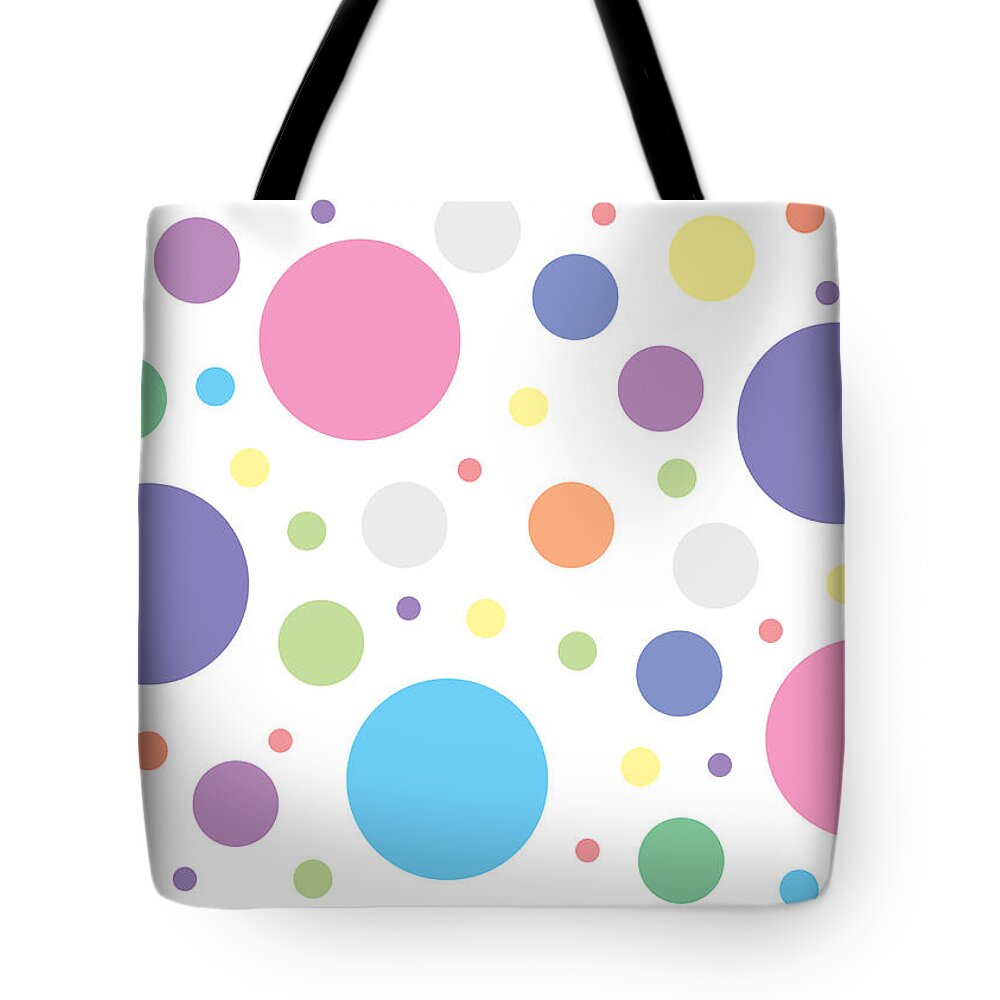 Pattern Tote Bag featuring the photograph Colorful Polka Dots by Amelia Pearn