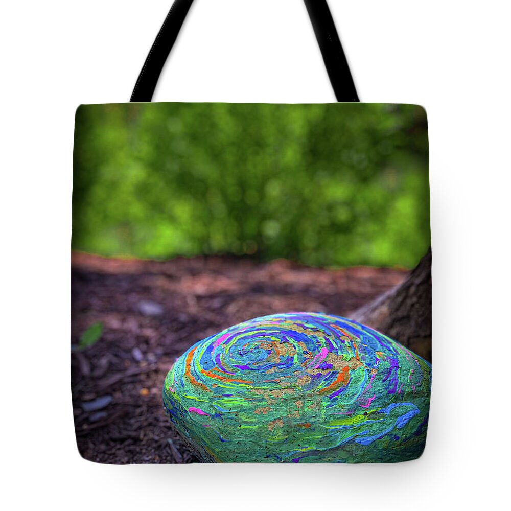 Landscape Tote Bag featuring the photograph Colorful Rock by Lora J Wilson