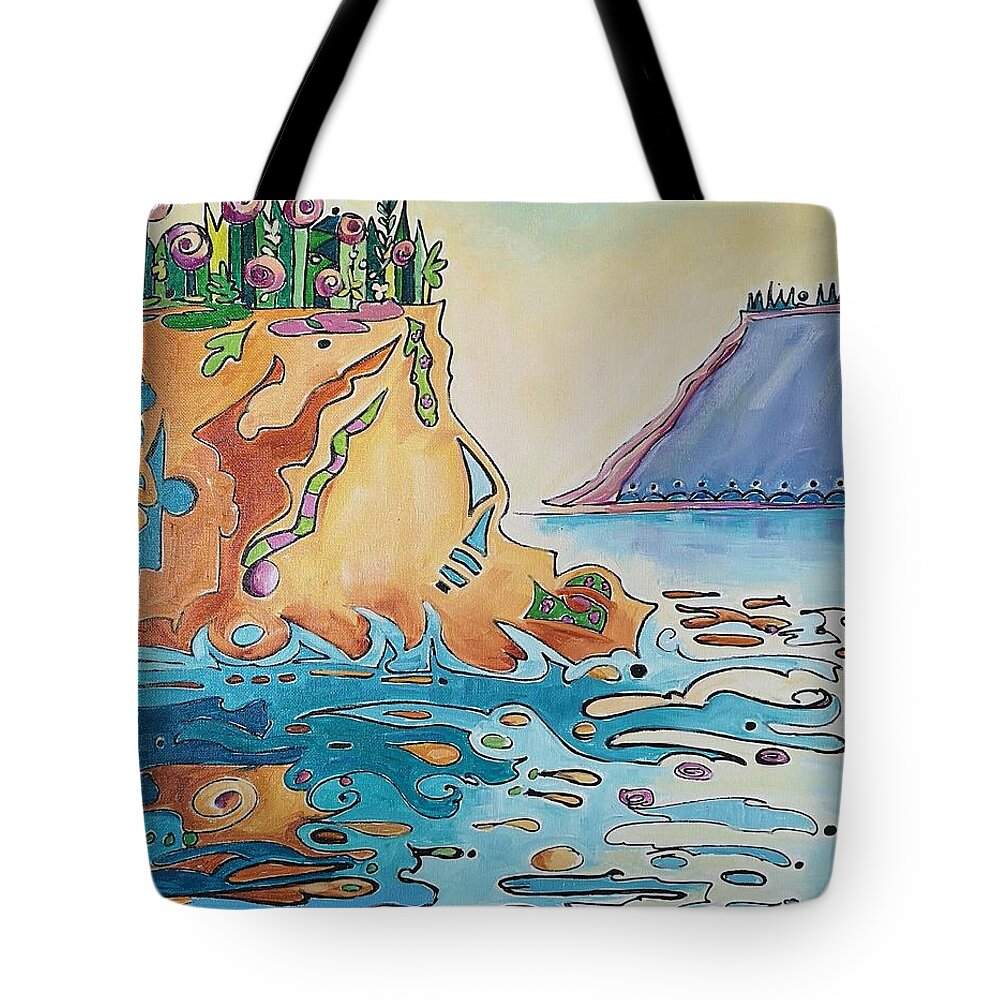 Landscape Tote Bag featuring the painting Colours of Canada by Sheila Romard